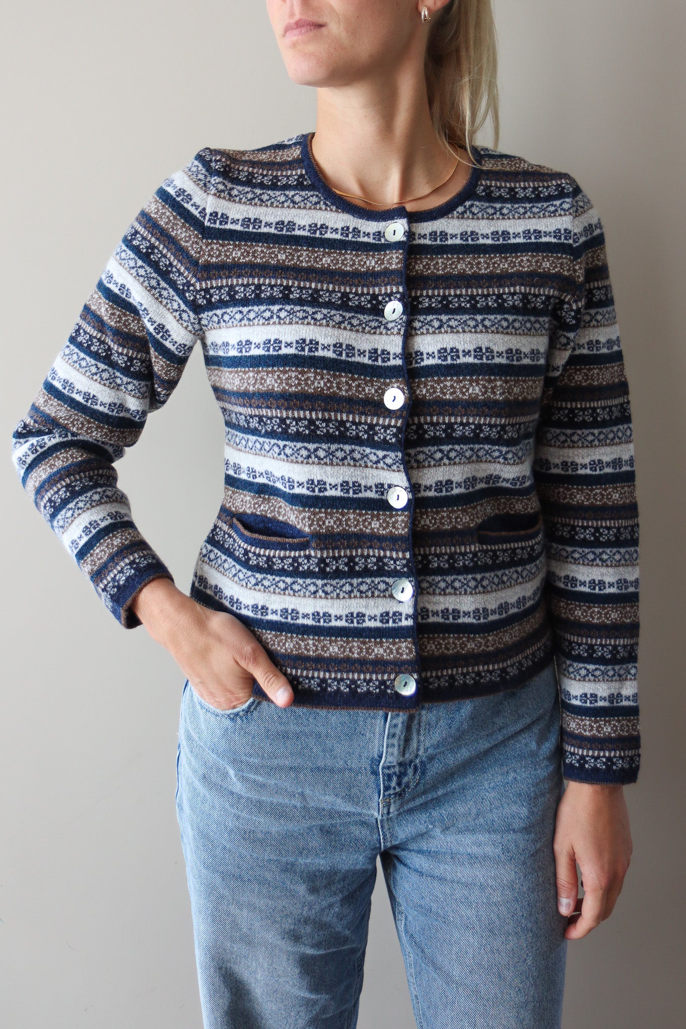 Grano Jacquard Cardigan